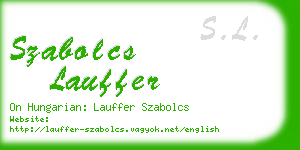 szabolcs lauffer business card